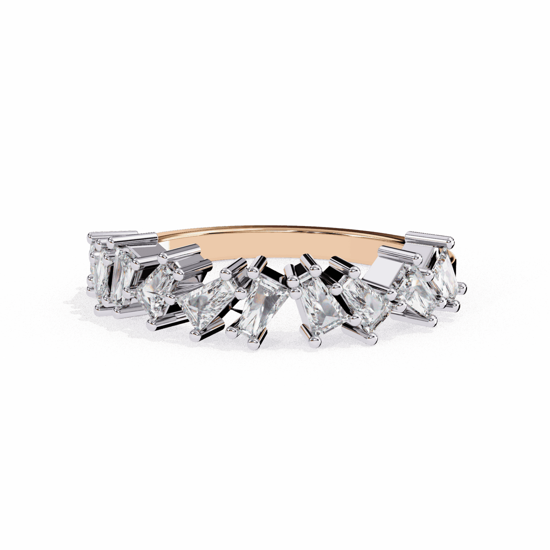 0.5 Carat Baguette Twilight Band in Moissanite | House of Estara