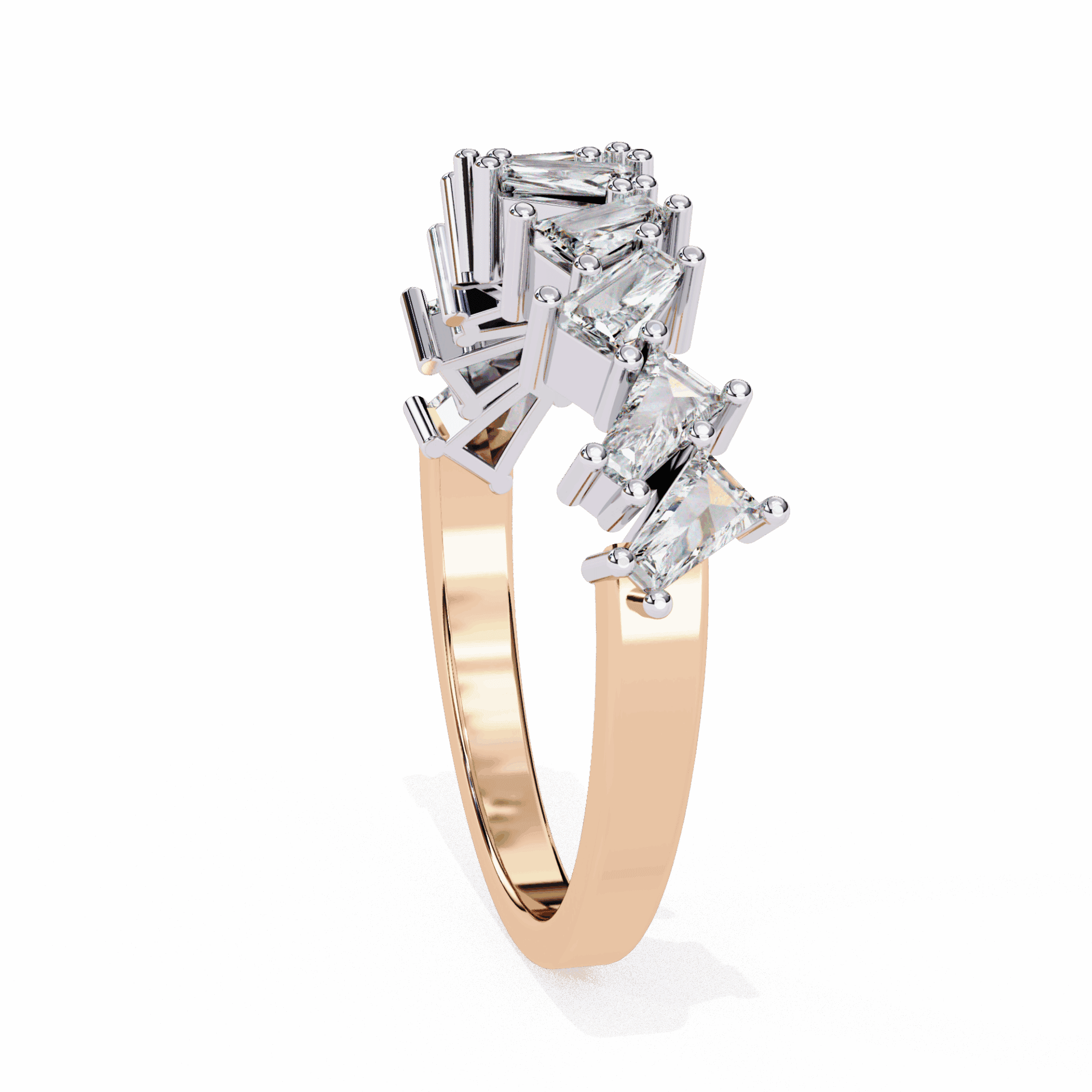 0.5 Carat Baguette Twilight Band in Moissanite | House of Estara