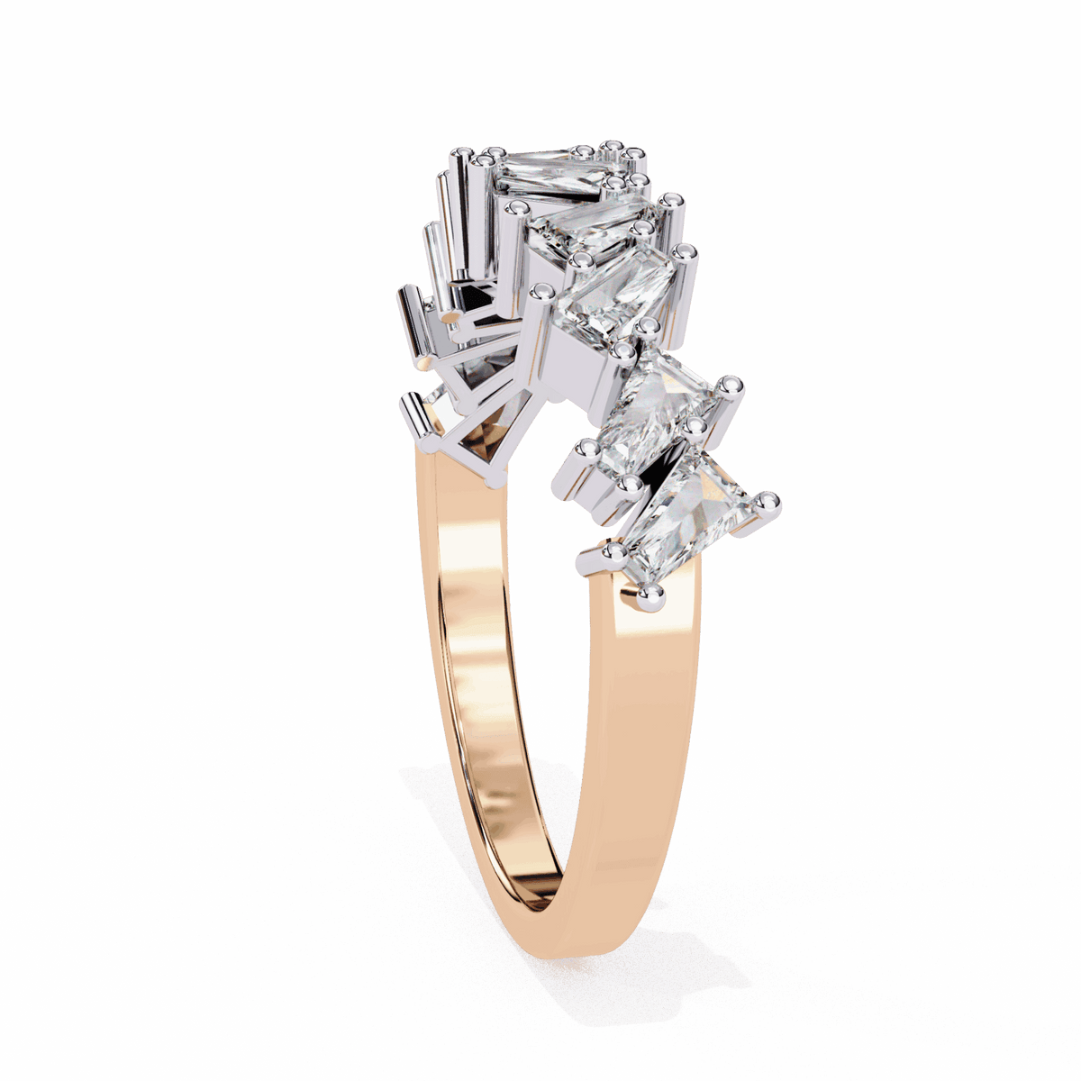 0.5 Carat Baguette Twilight Band in Moissanite | House of Estara