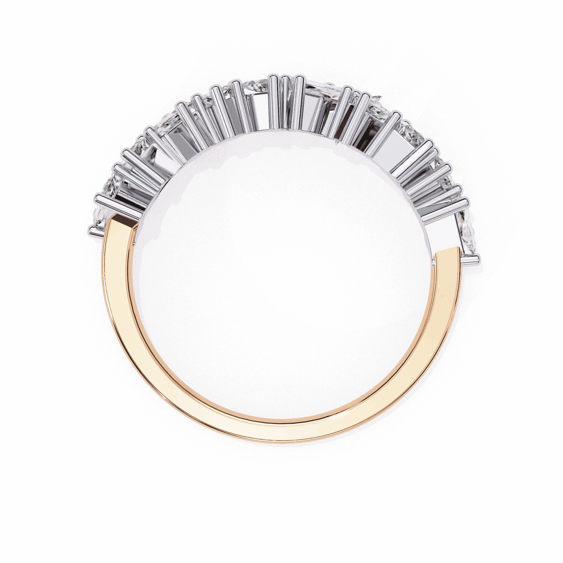 0.5 Carat Baguette Twilight Band in Moissanite | House of Estara
