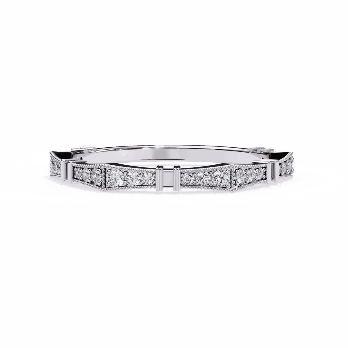 0.15 Carat Round Classic Everyday Band in Moissanite | House of Estara