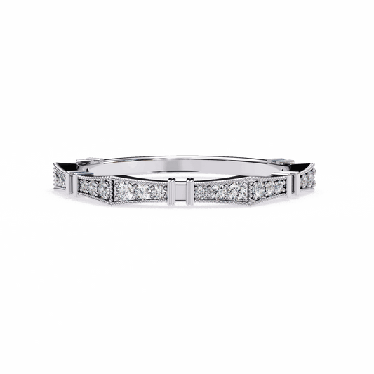 0.15 Carat Round Classic Everyday Band in Moissanite | House of Estara