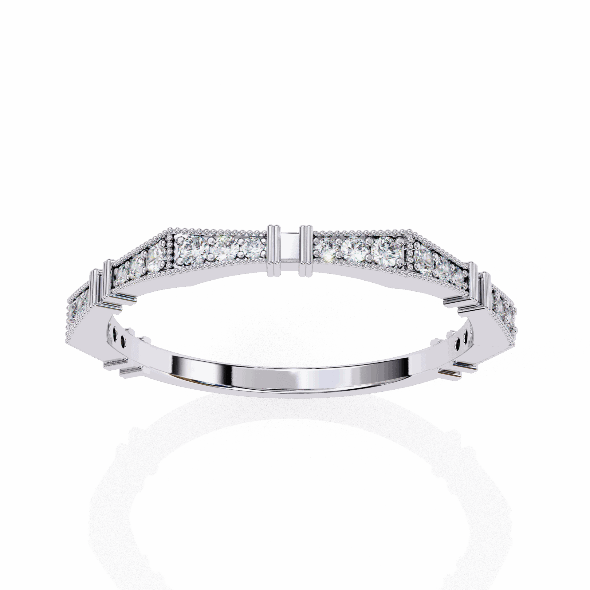 0.15 Carat Round Classic Everyday Band in Moissanite | House of Estara
