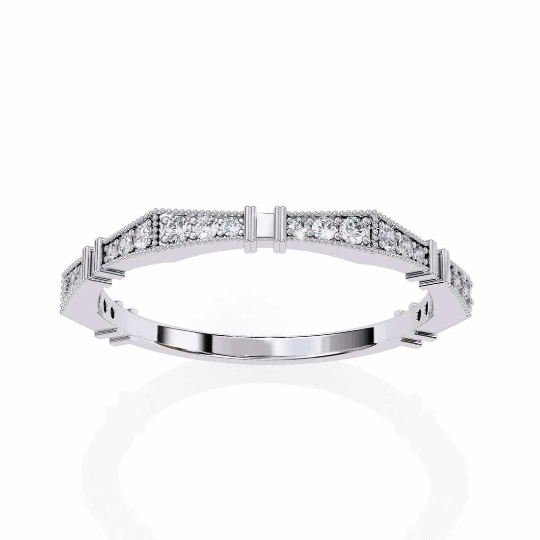 0.15 Carat Round Classic Everyday Band in Moissanite | House of Estara