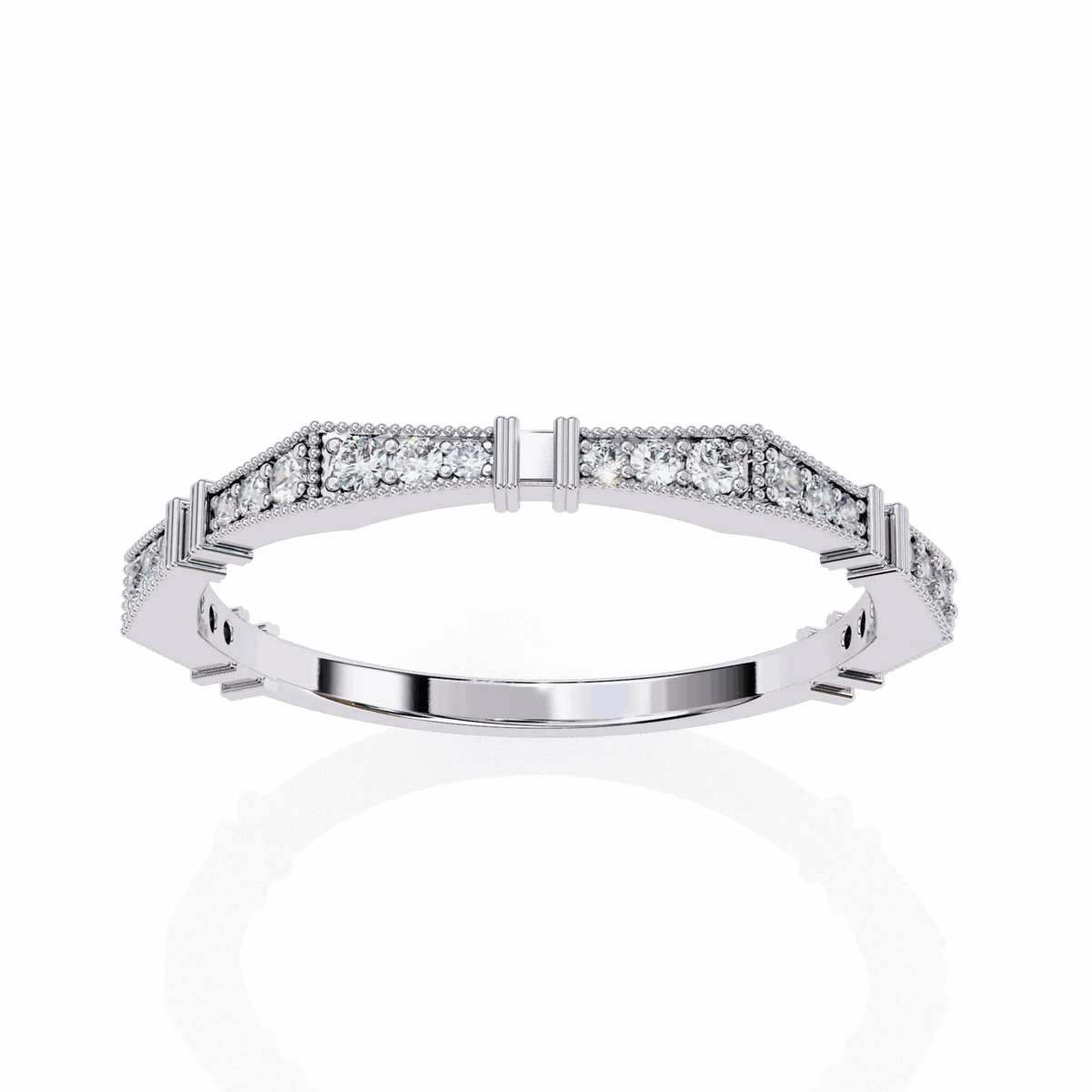 0.15 Carat Round Classic Everyday Band in Moissanite | House of Estara