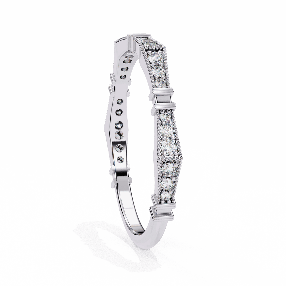 0.15 Carat Round Classic Everyday Band in Moissanite | House of Estara