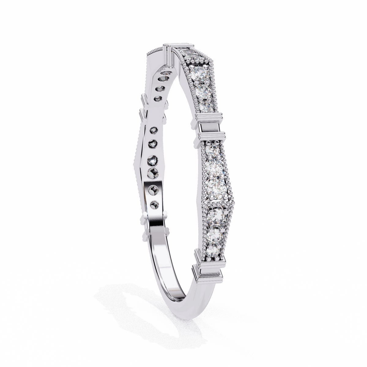 0.15 Carat Round Classic Everyday Band in Moissanite | House of Estara
