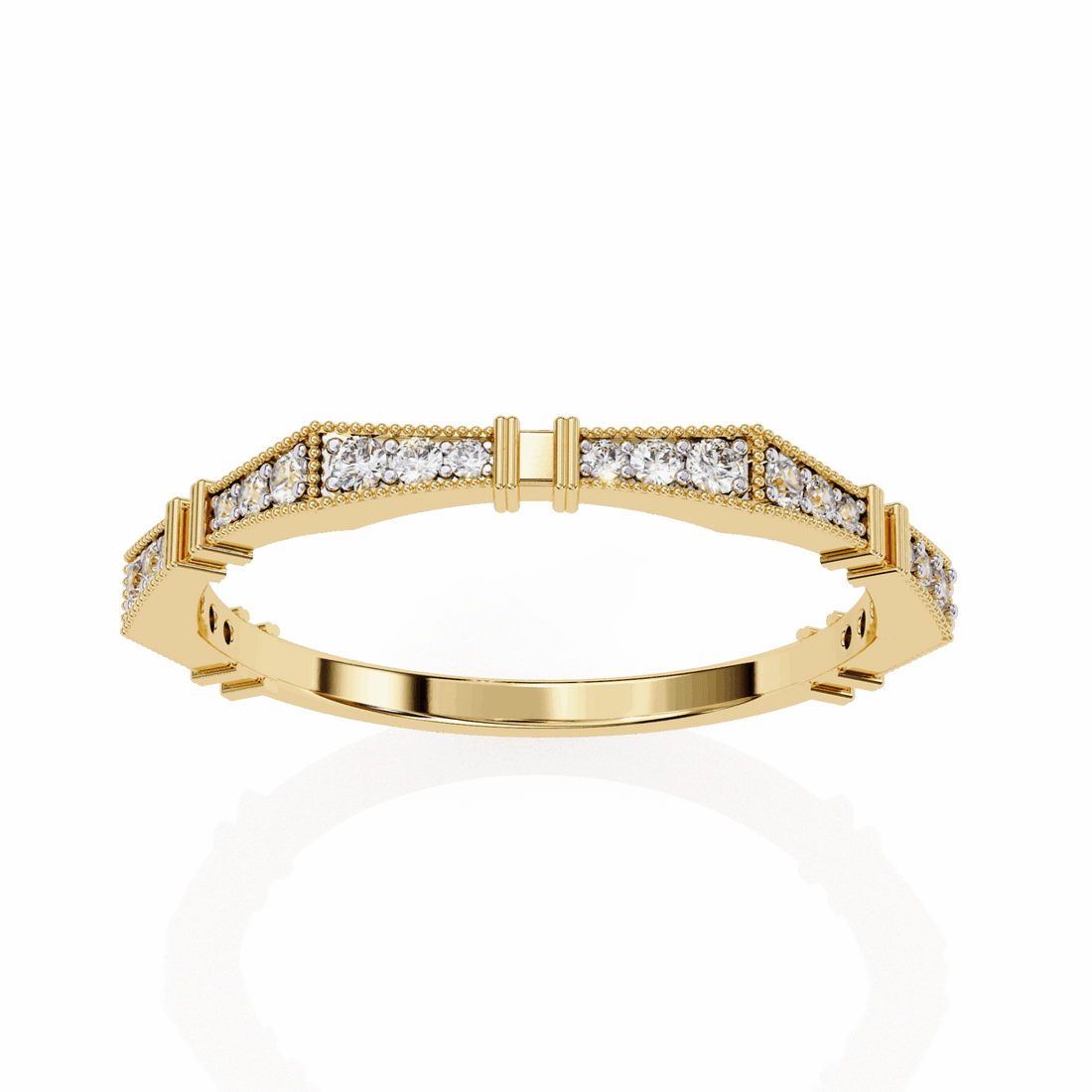 0.15 Carat Round Classic Everyday Band in Moissanite | House of Estara