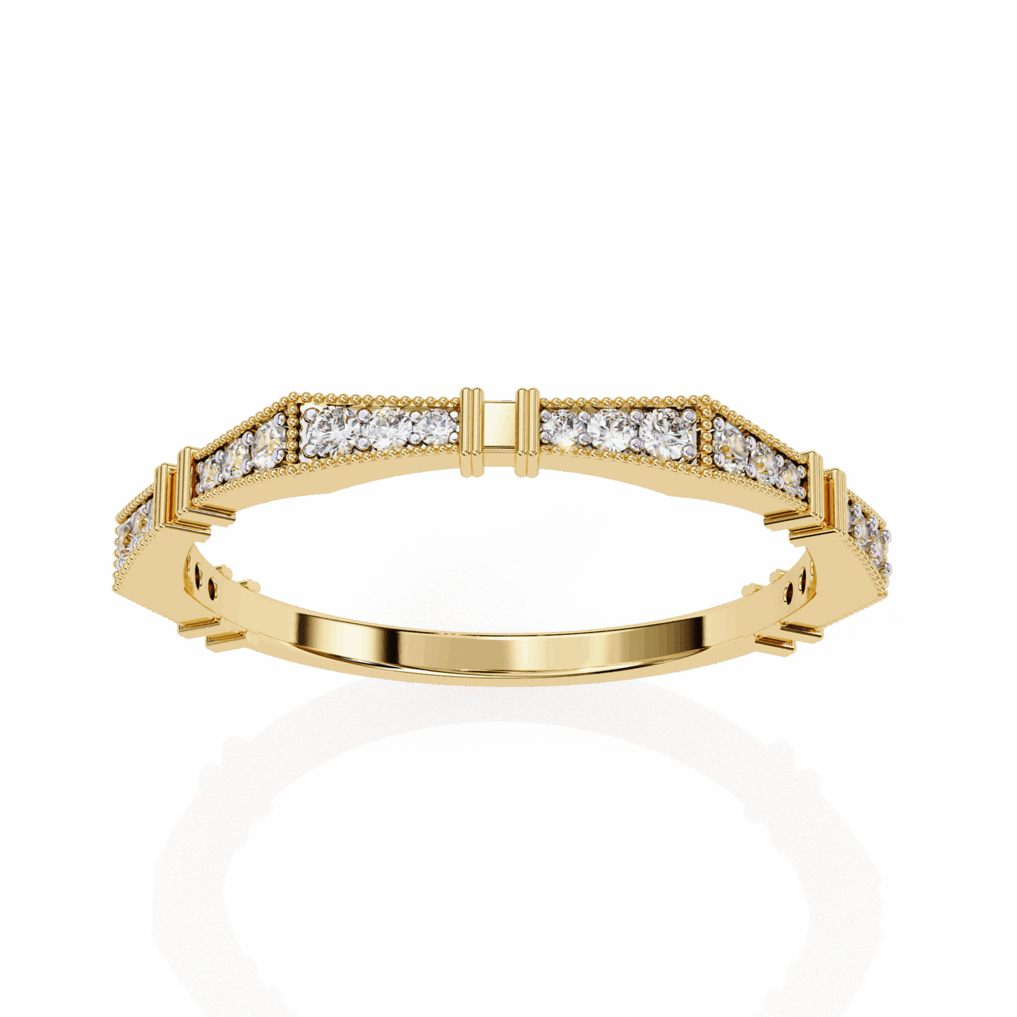0.15 Carat Round Classic Everyday Band in Moissanite | House of Estara
