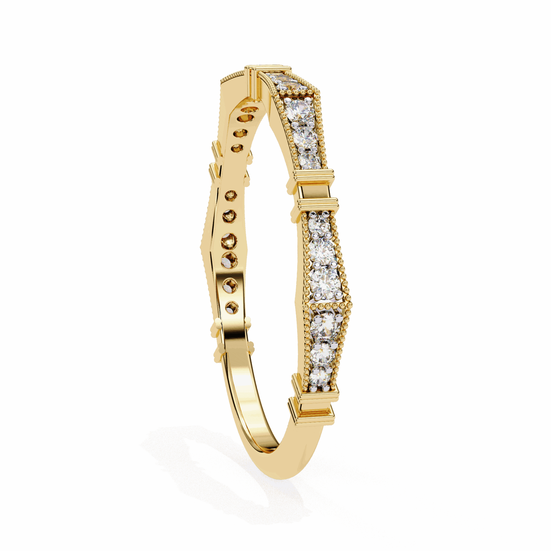 0.15 Carat Round Classic Everyday Band in Moissanite | House of Estara