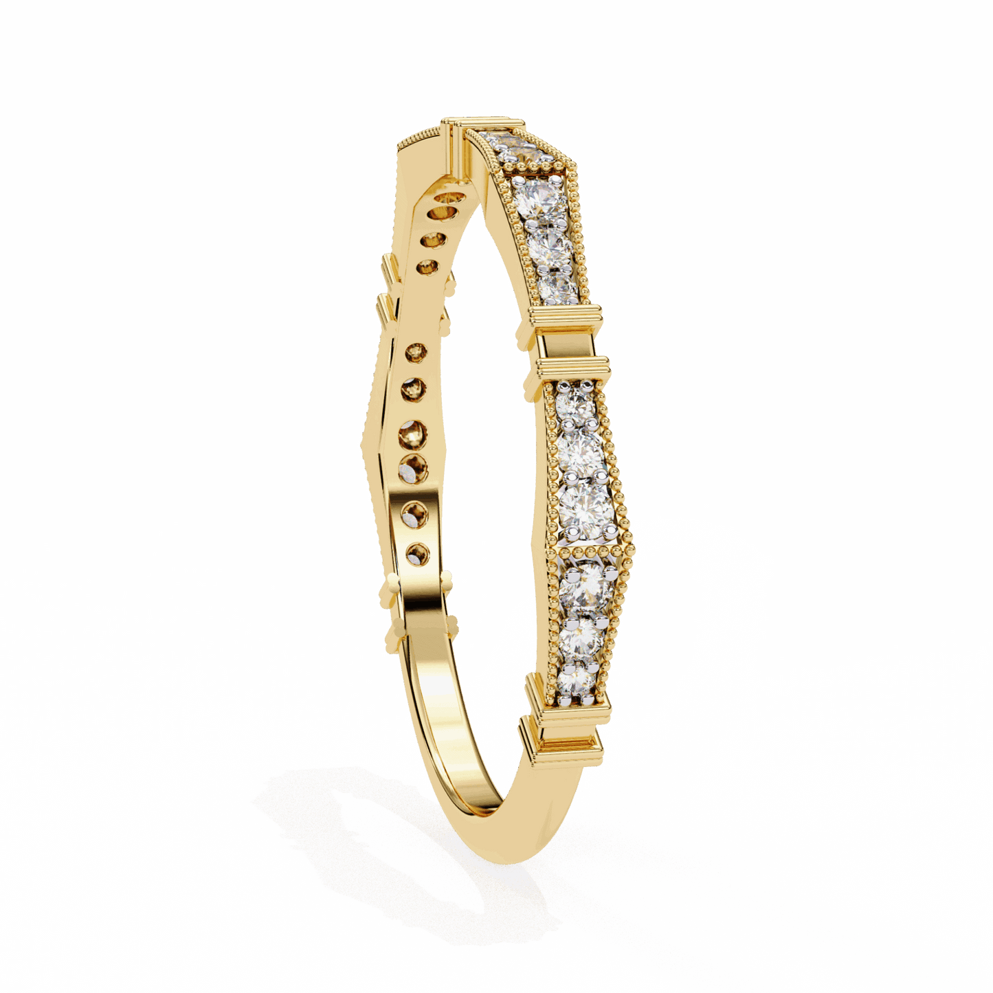 0.15 Carat Round Classic Everyday Band in Moissanite | House of Estara
