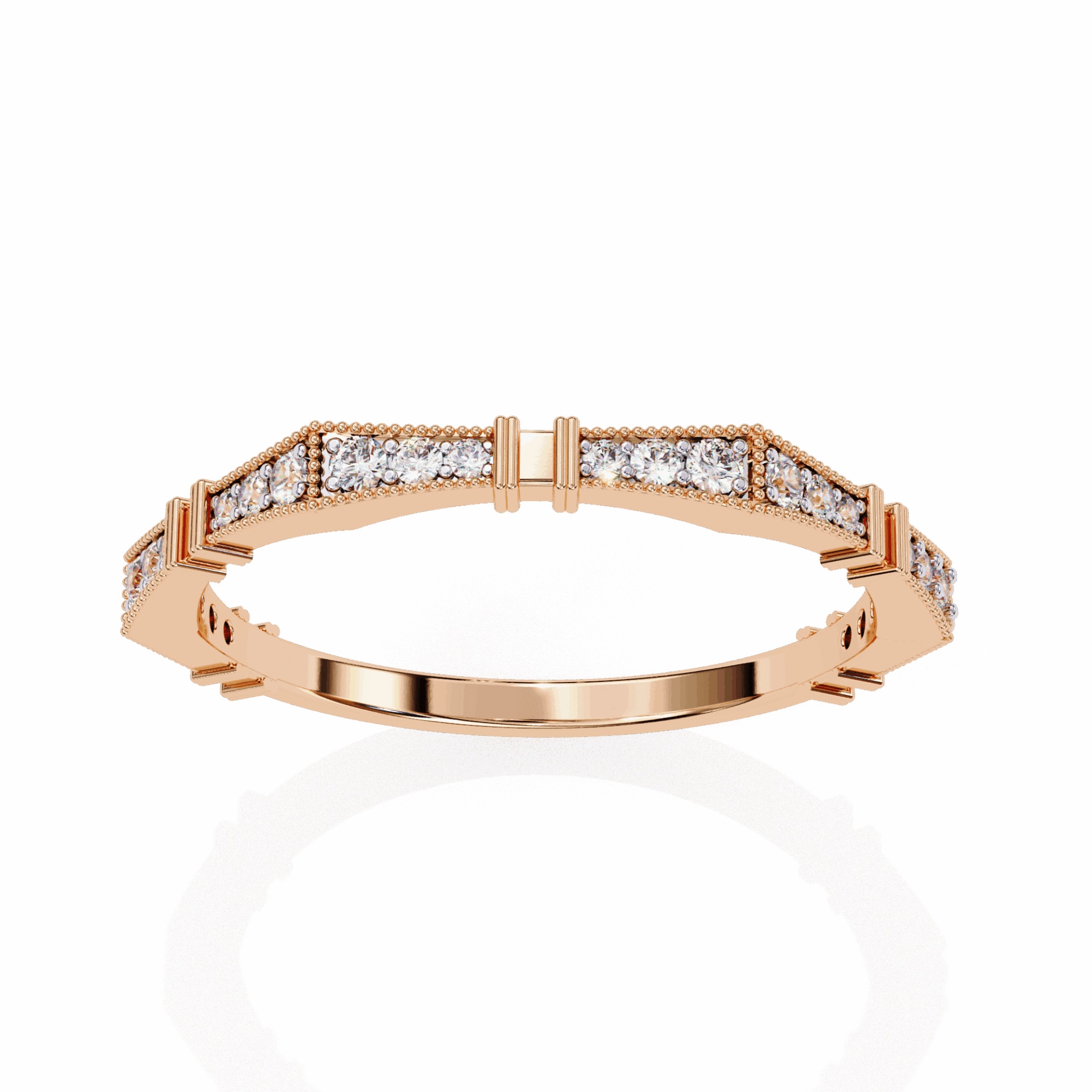 0.15 Carat Round Classic Everyday Band in Moissanite | House of Estara