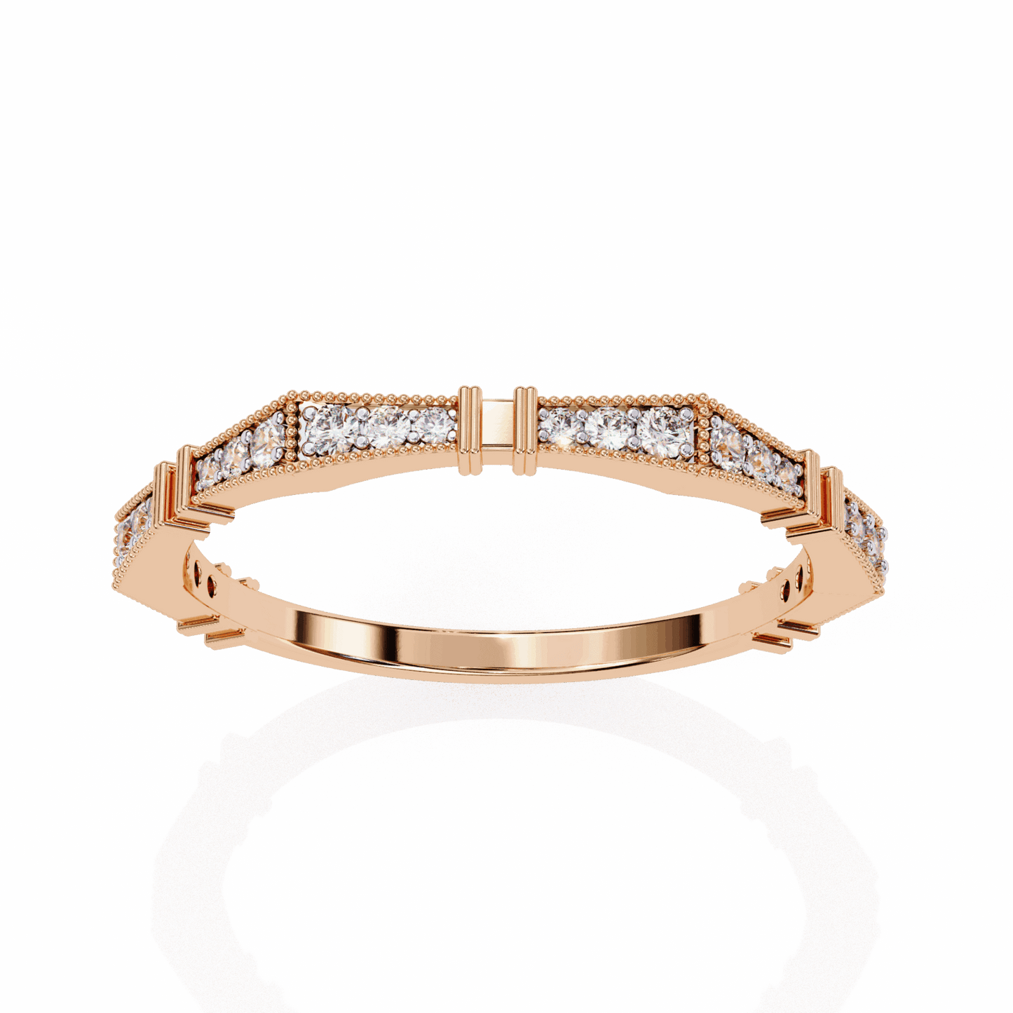 0.15 Carat Round Classic Everyday Band in Moissanite | House of Estara