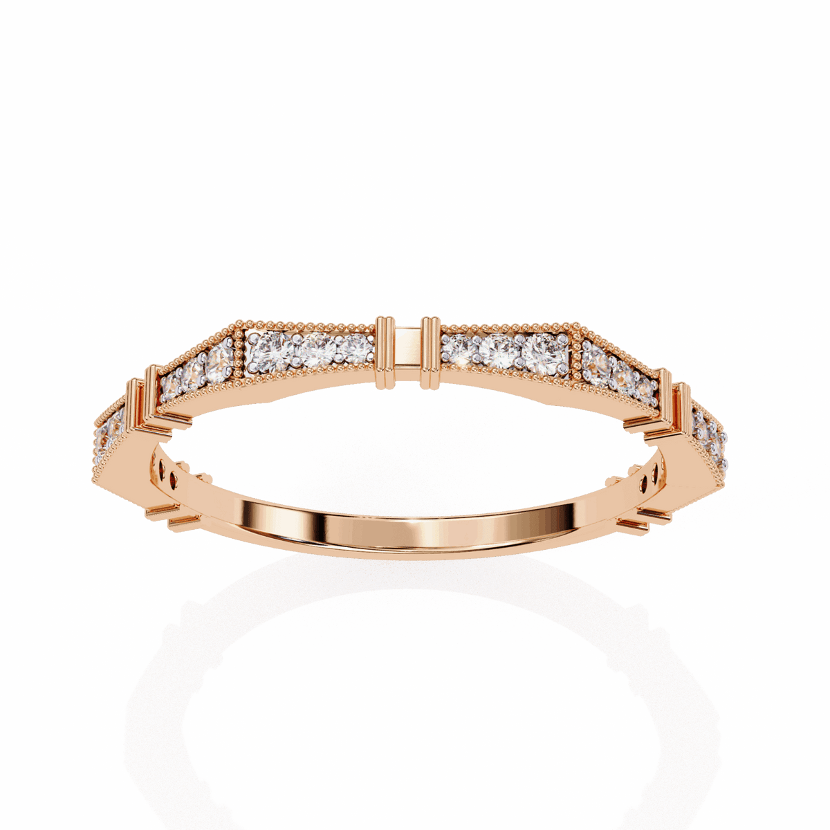 0.15 Carat Round Classic Everyday Band in Moissanite | House of Estara