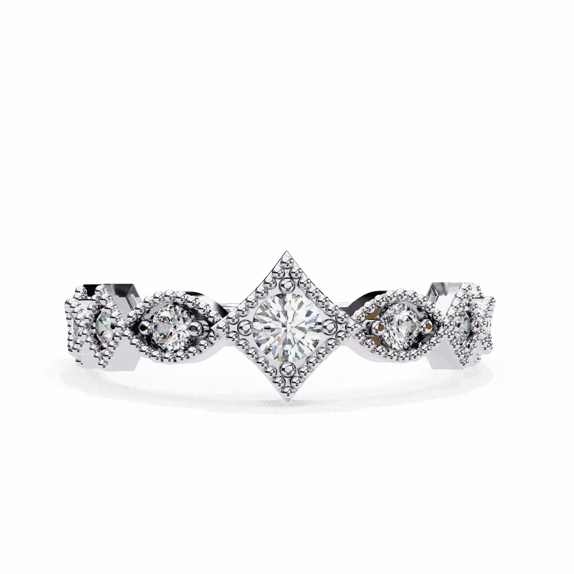 0.35 Carat Round Royale Band in Moissanite | House of Estara