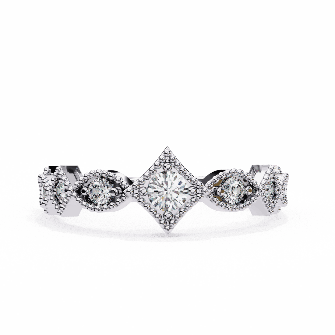 0.35 Carat Round Royale Band in Moissanite | House of Estara