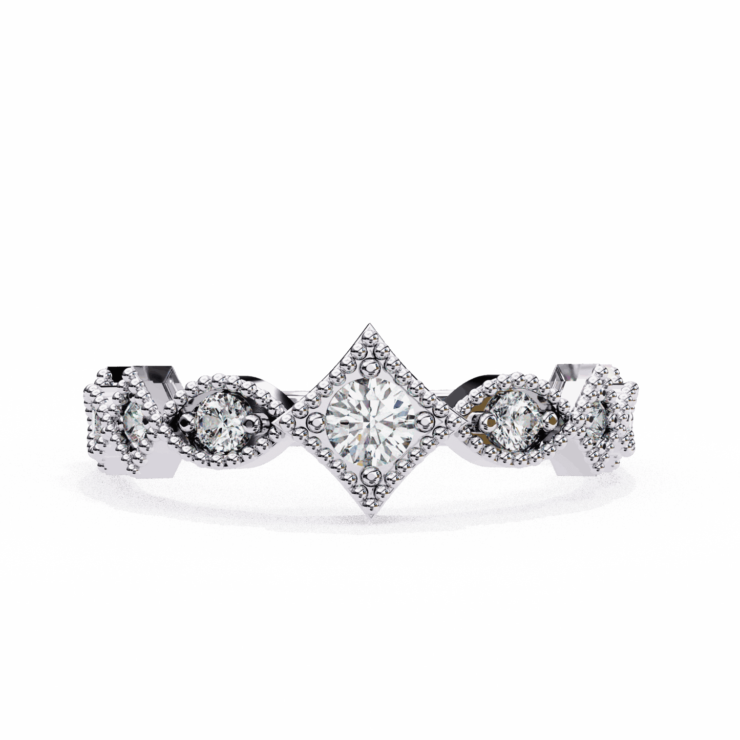 0.35 Carat Round Royale Band in Moissanite | House of Estara