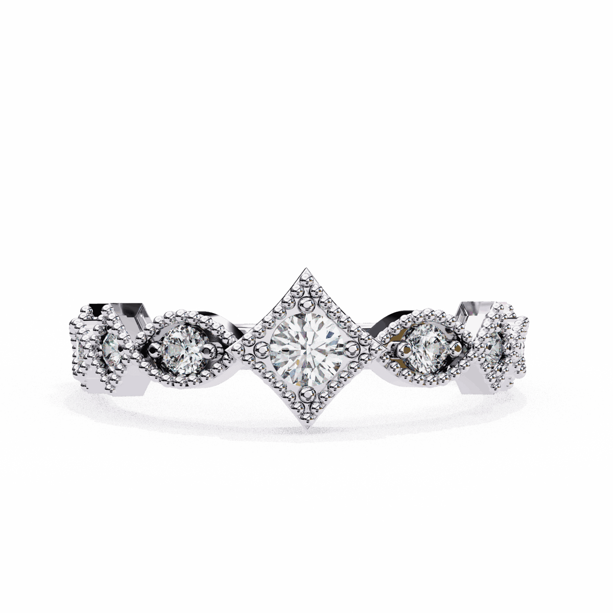 0.35 Carat Round Royale Band in Moissanite | House of Estara
