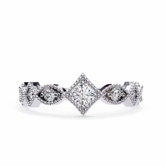 0.35 Carat Round Royale Band in Moissanite | House of Estara