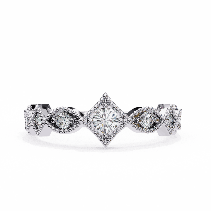 0.35 Carat Round Royale Band in Moissanite | House of Estara
