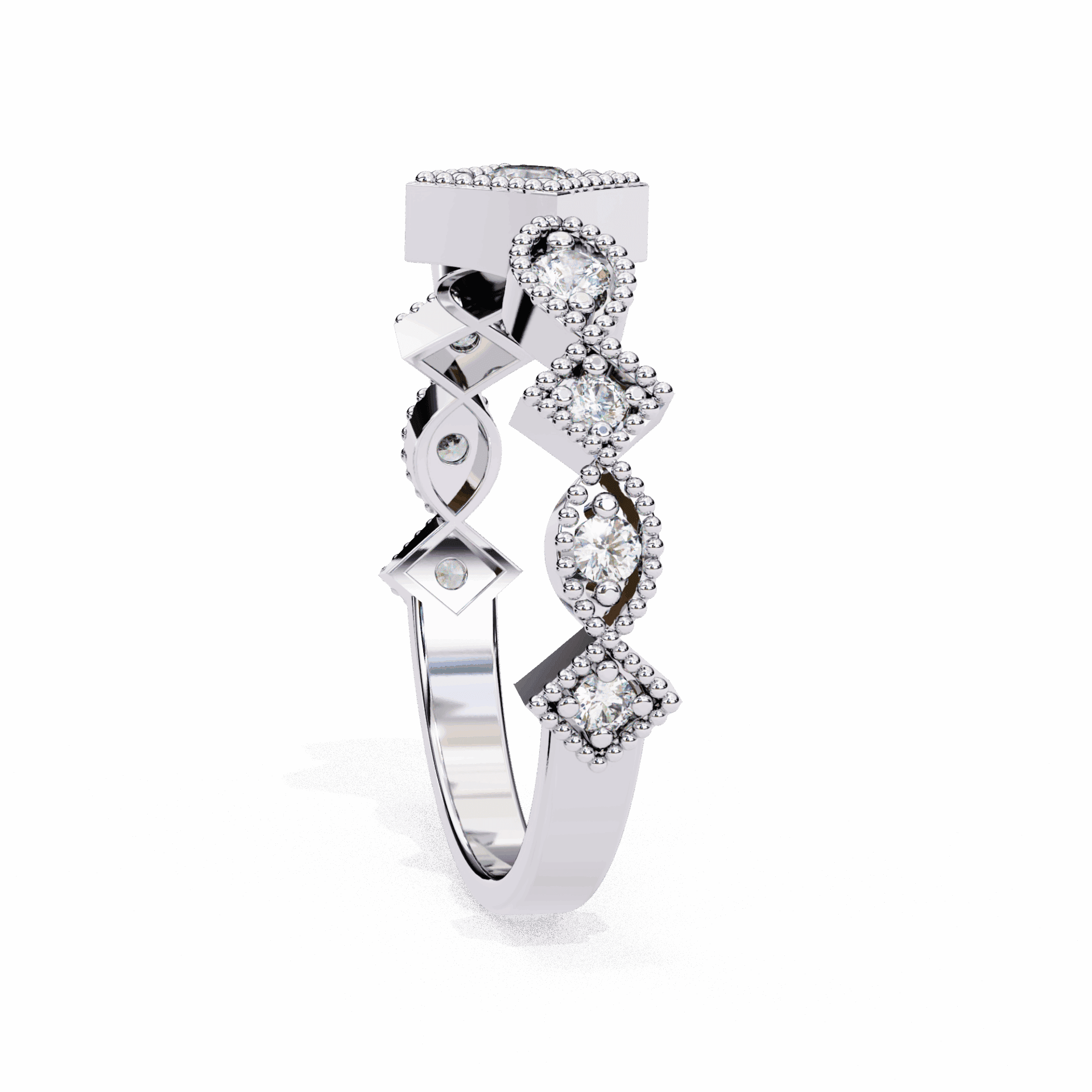 0.35 Carat Round Royale Band in Moissanite | House of Estara