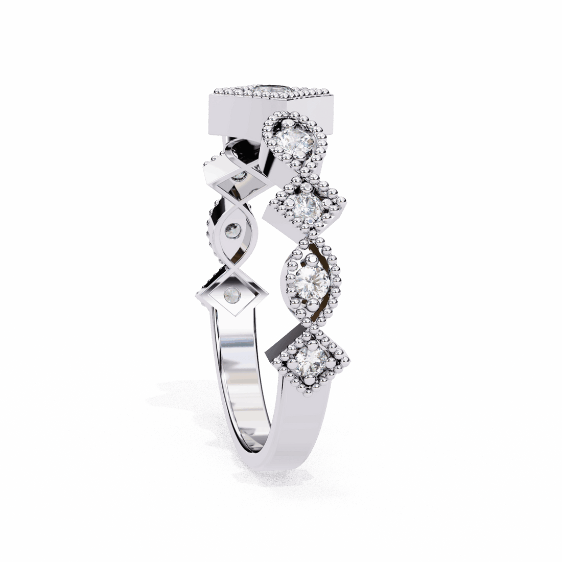 0.35 Carat Round Royale Band in Moissanite | House of Estara
