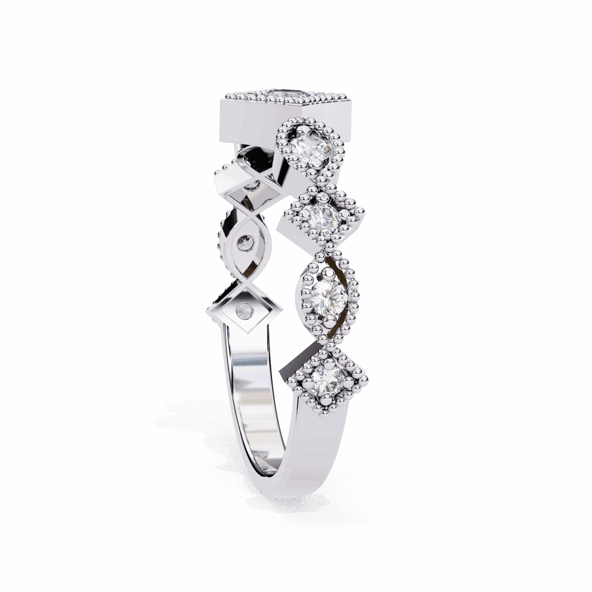 0.35 Carat Round Royale Band in Moissanite | House of Estara