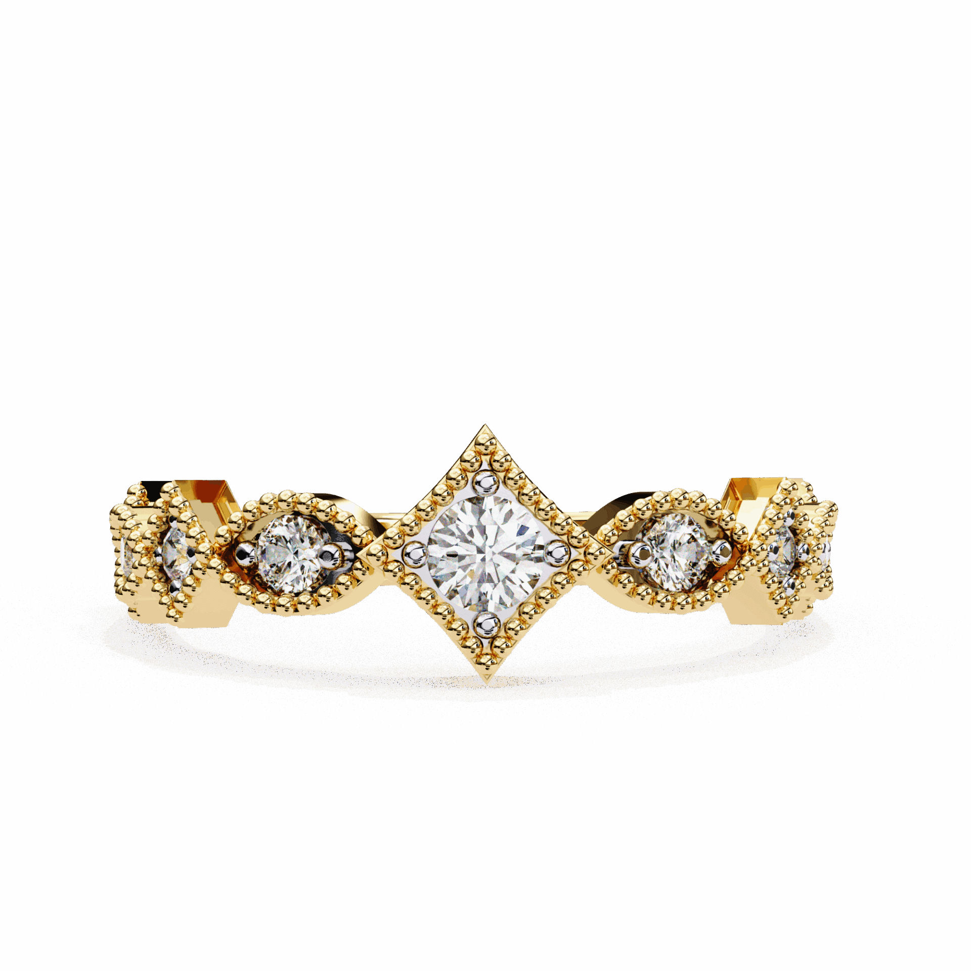 0.35 Carat Round Royale Band in Moissanite | House of Estara
