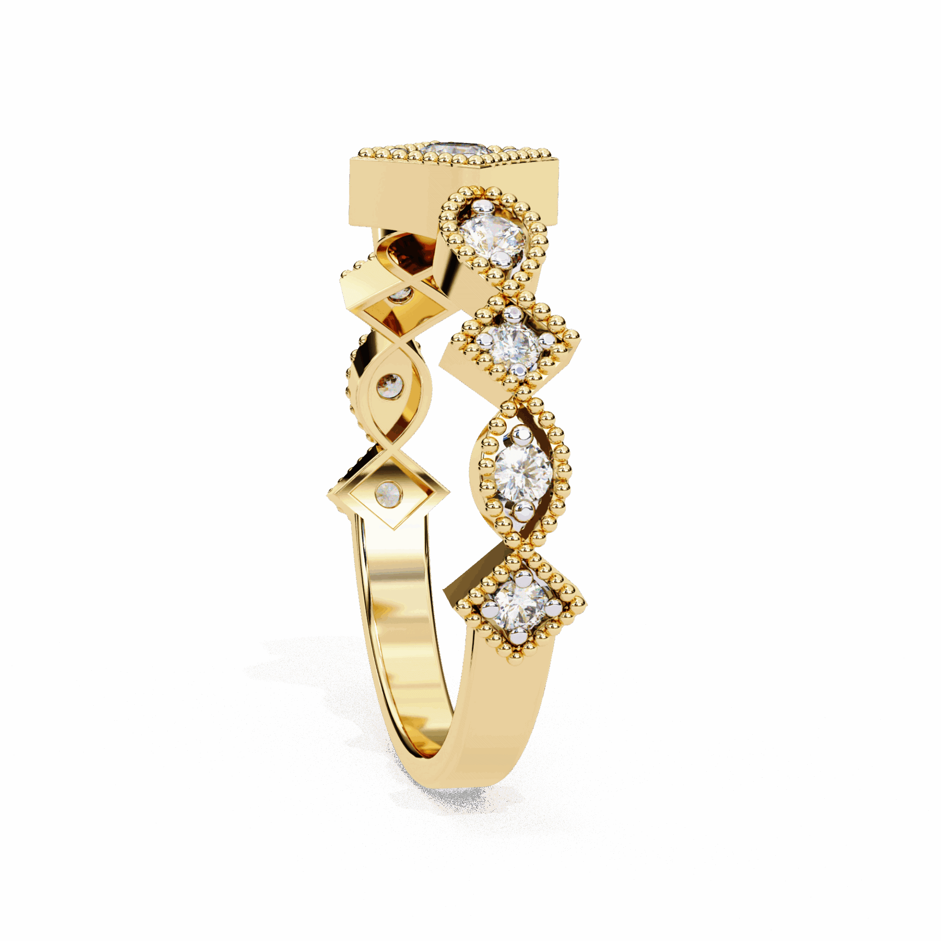 0.35 Carat Round Royale Band in Moissanite | House of Estara