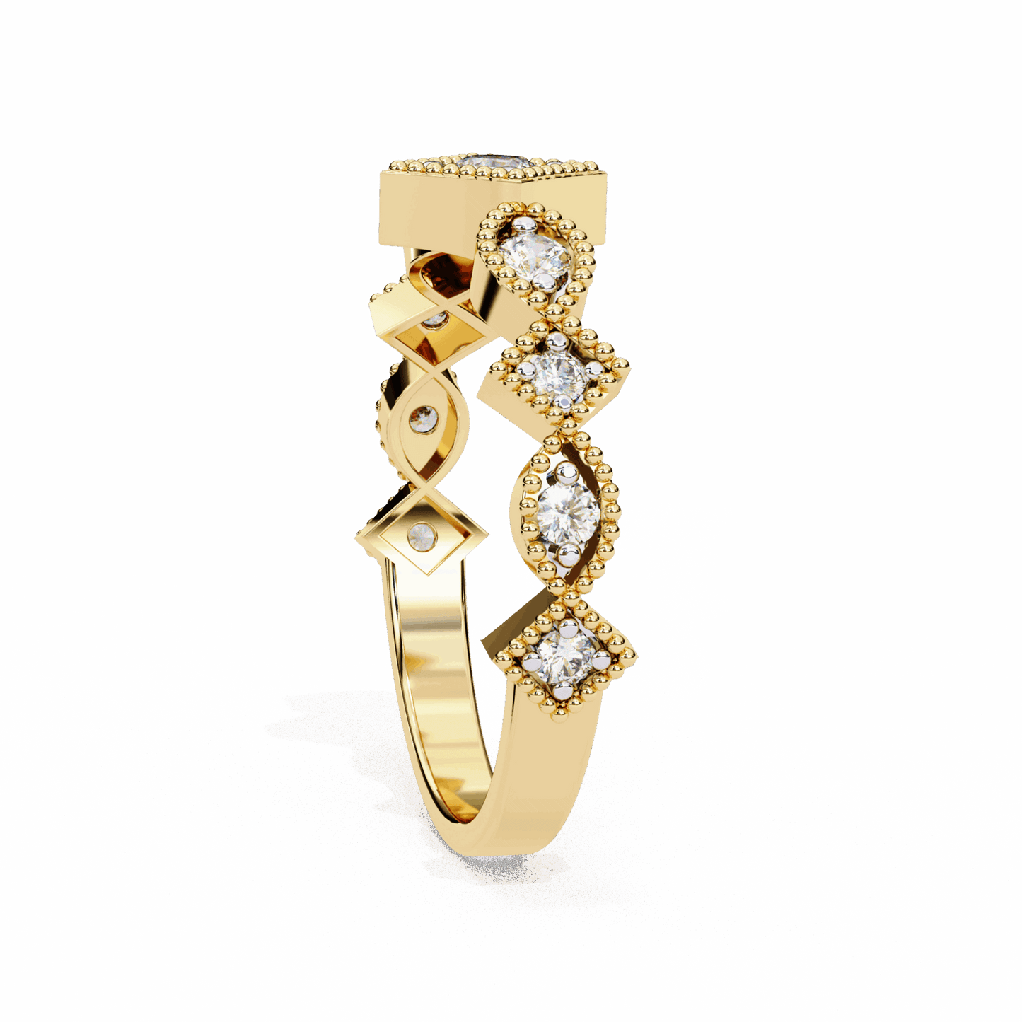 0.35 Carat Round Royale Band in Moissanite | House of Estara