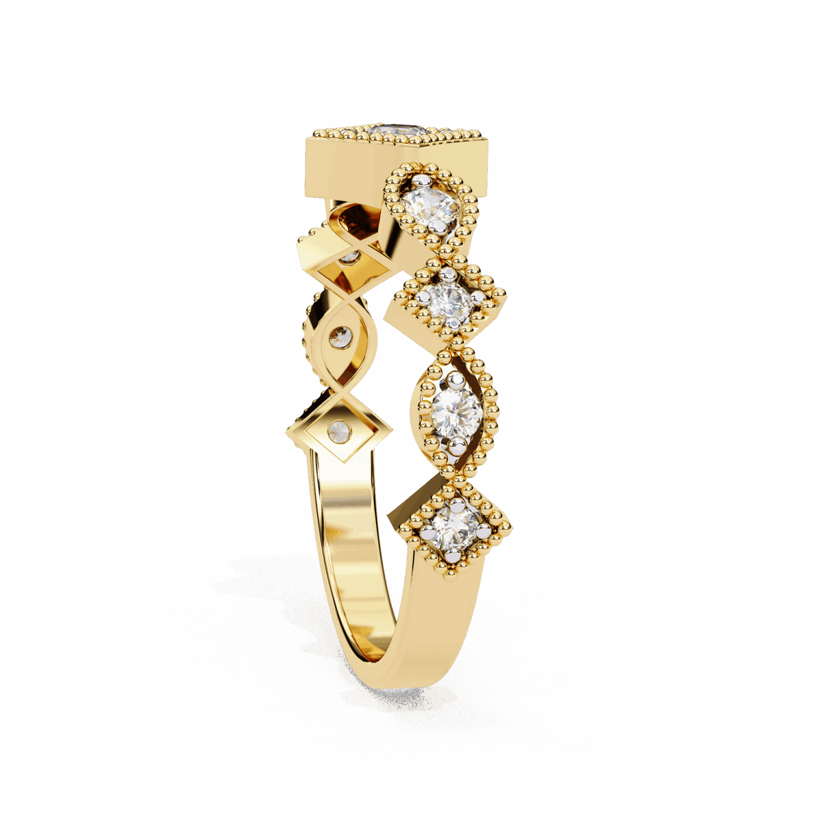 0.35 Carat Round Royale Band in Moissanite | House of Estara