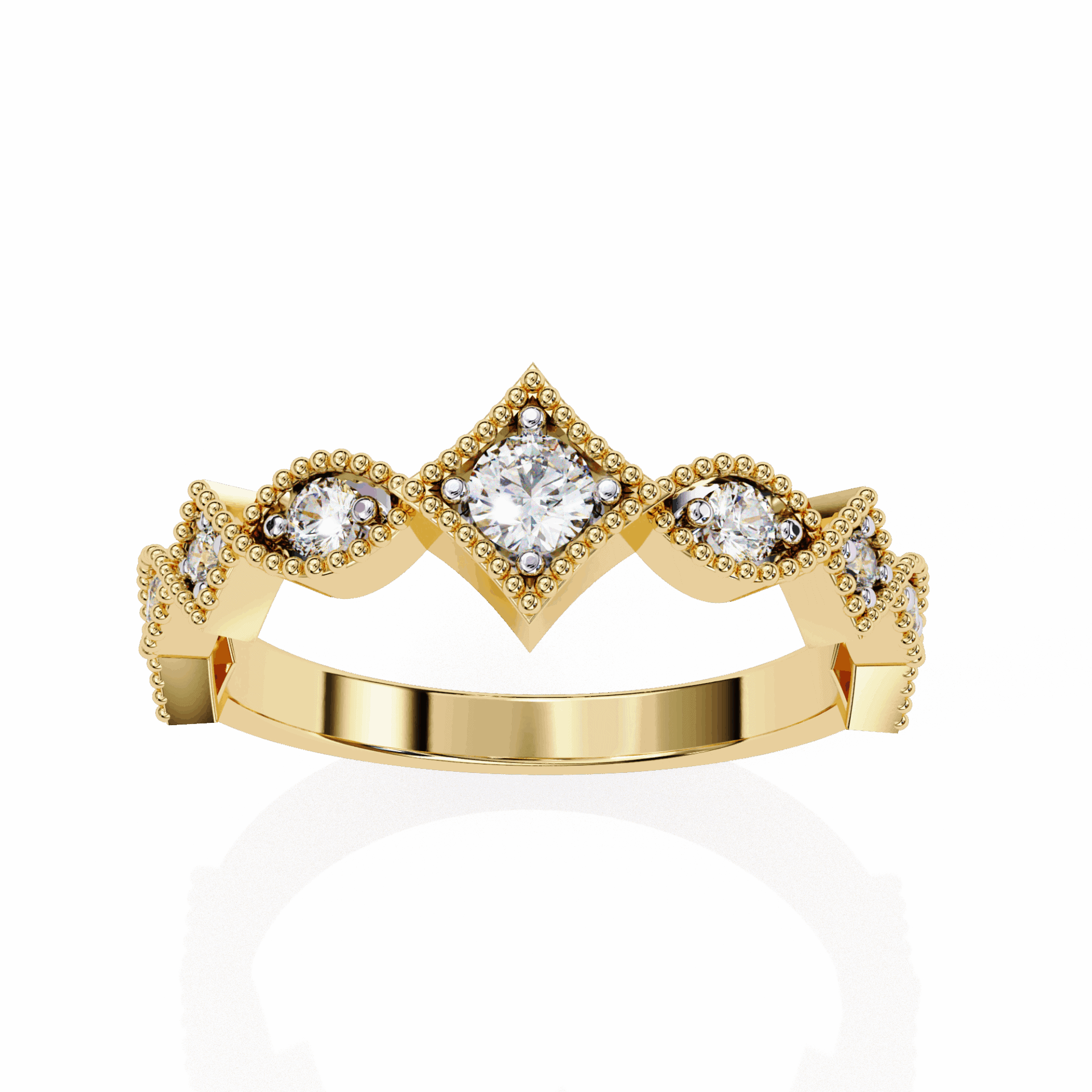 0.35 Carat Round Royale Band in Moissanite | House of Estara
