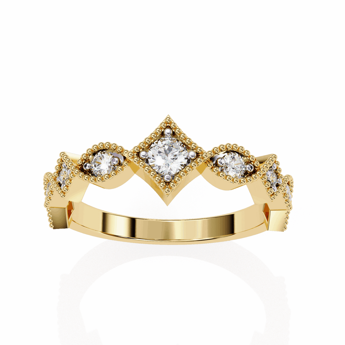 0.35 Carat Round Royale Band in Moissanite | House of Estara