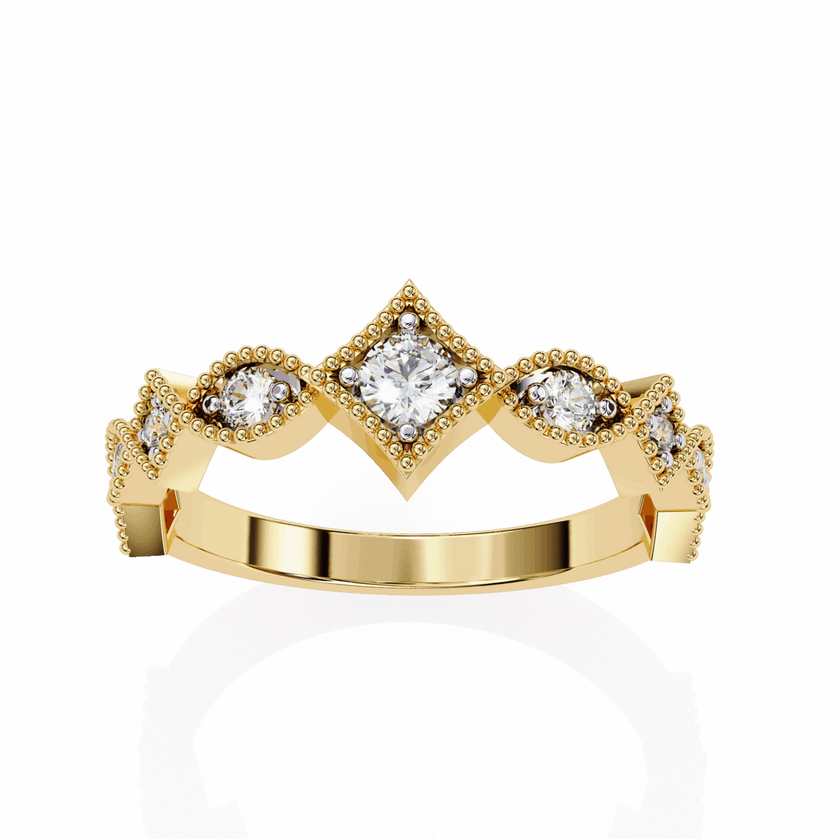 0.35 Carat Round Royale Band in Moissanite | House of Estara