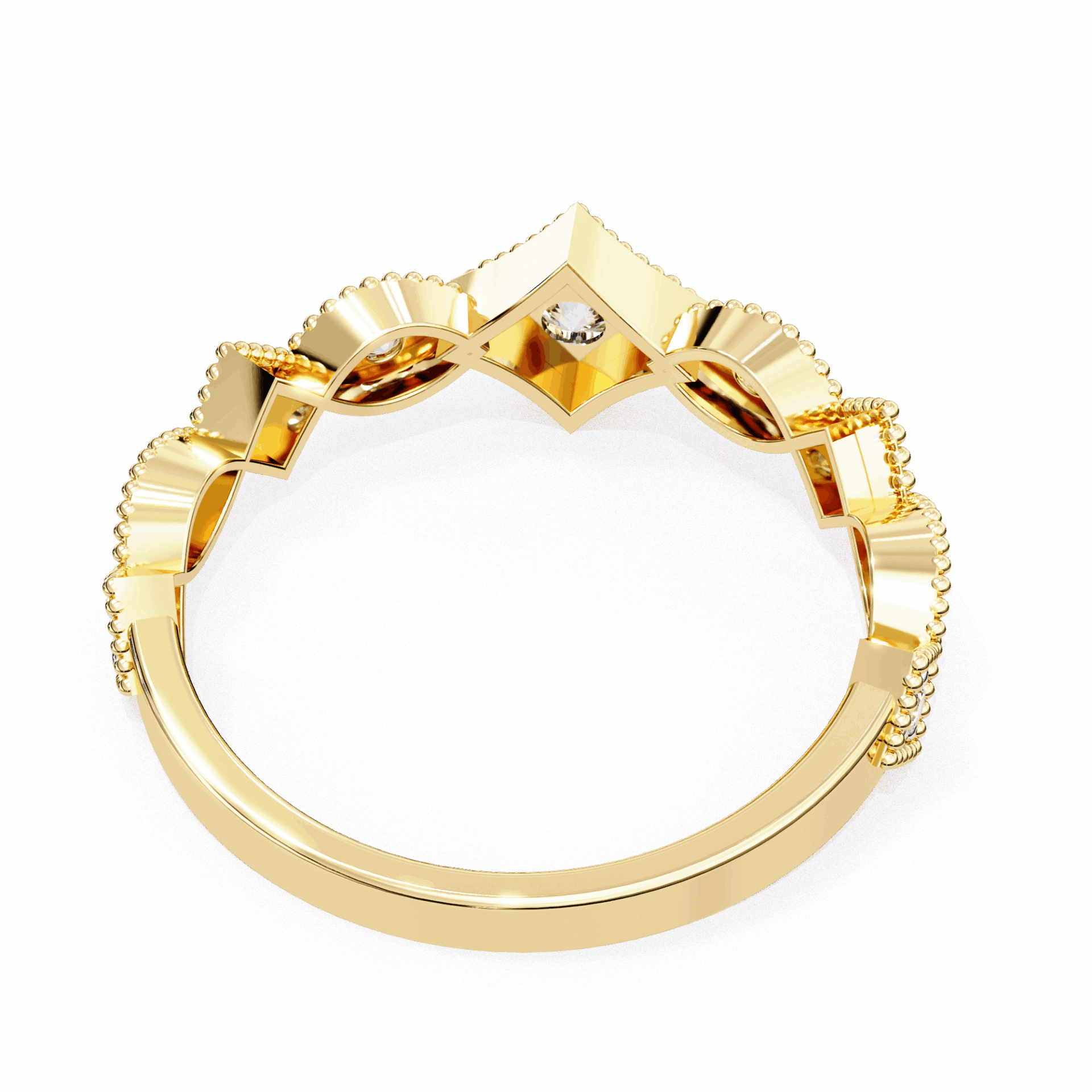 0.35 Carat Round Royale Band in Moissanite | House of Estara