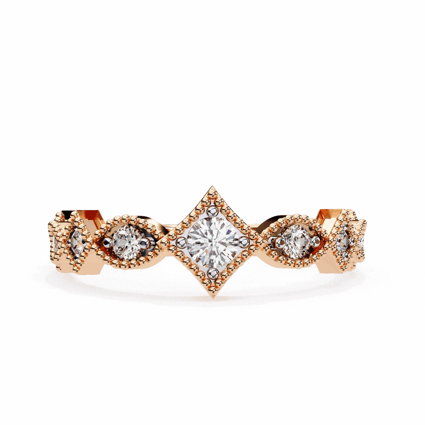 0.35 Carat Round Royale Band in Moissanite | House of Estara