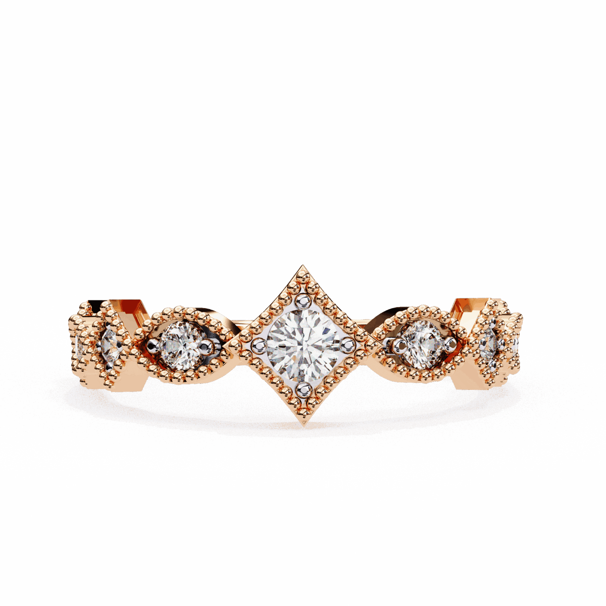 0.35 Carat Round Royale Band in Moissanite | House of Estara