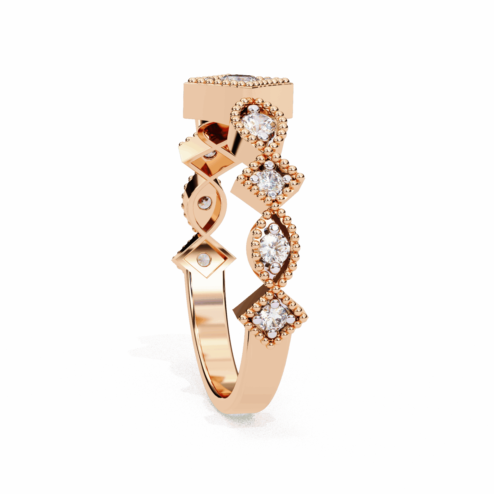 0.35 Carat Round Royale Band in Moissanite | House of Estara