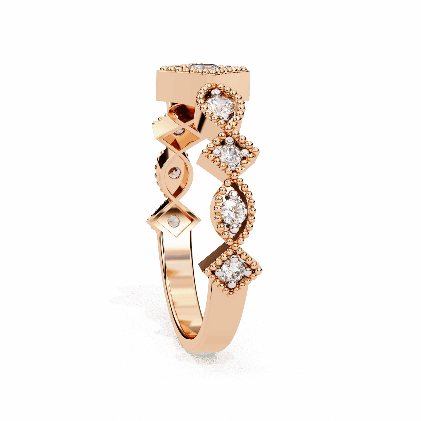 0.35 Carat Round Royale Band in Moissanite | House of Estara