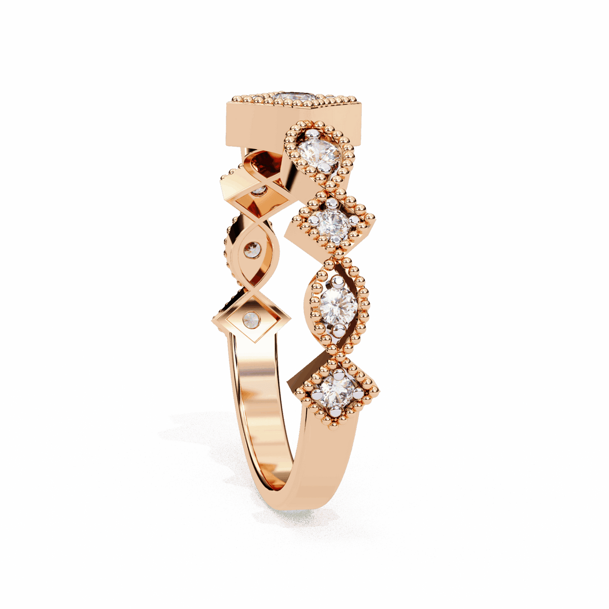 0.35 Carat Round Royale Band in Moissanite | House of Estara
