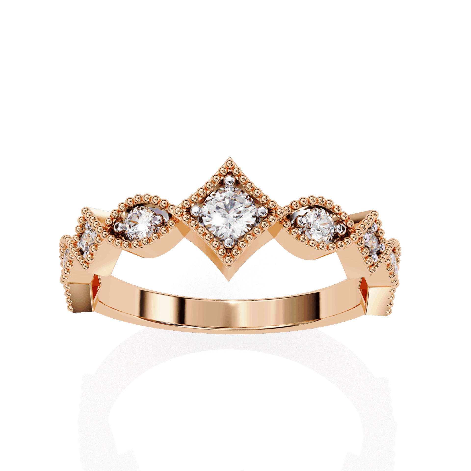 0.35 Carat Round Royale Band in Moissanite | House of Estara