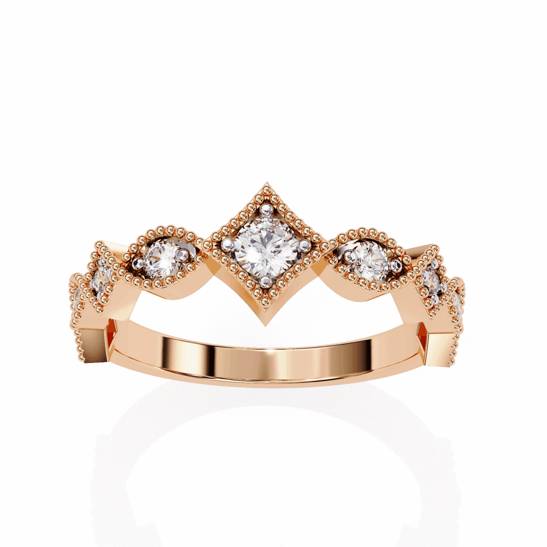 0.35 Carat Round Royale Band in Moissanite | House of Estara
