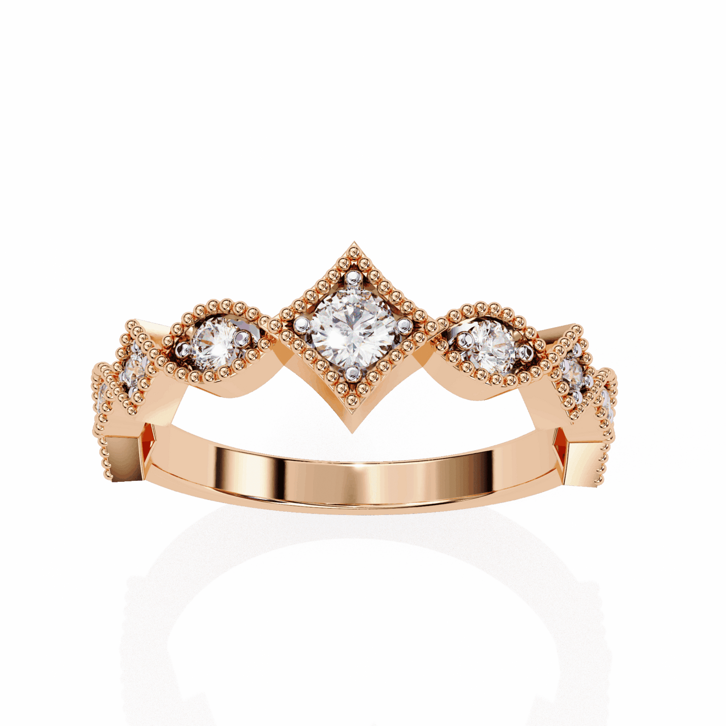 0.35 Carat Round Royale Band in Moissanite | House of Estara