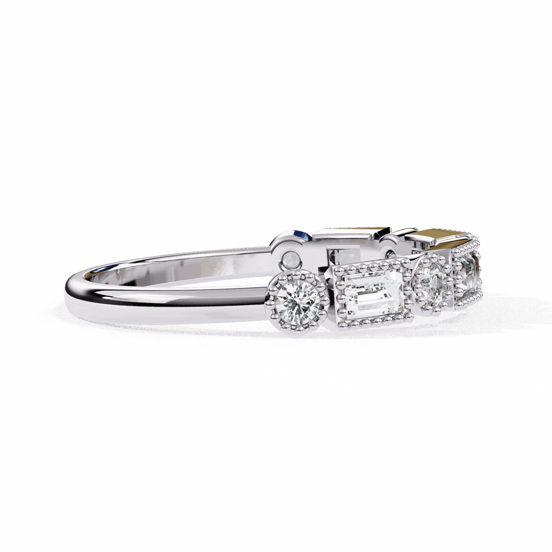 0.35 Carat Baguette and Round Eternity Band in Moissanite | House of Estara