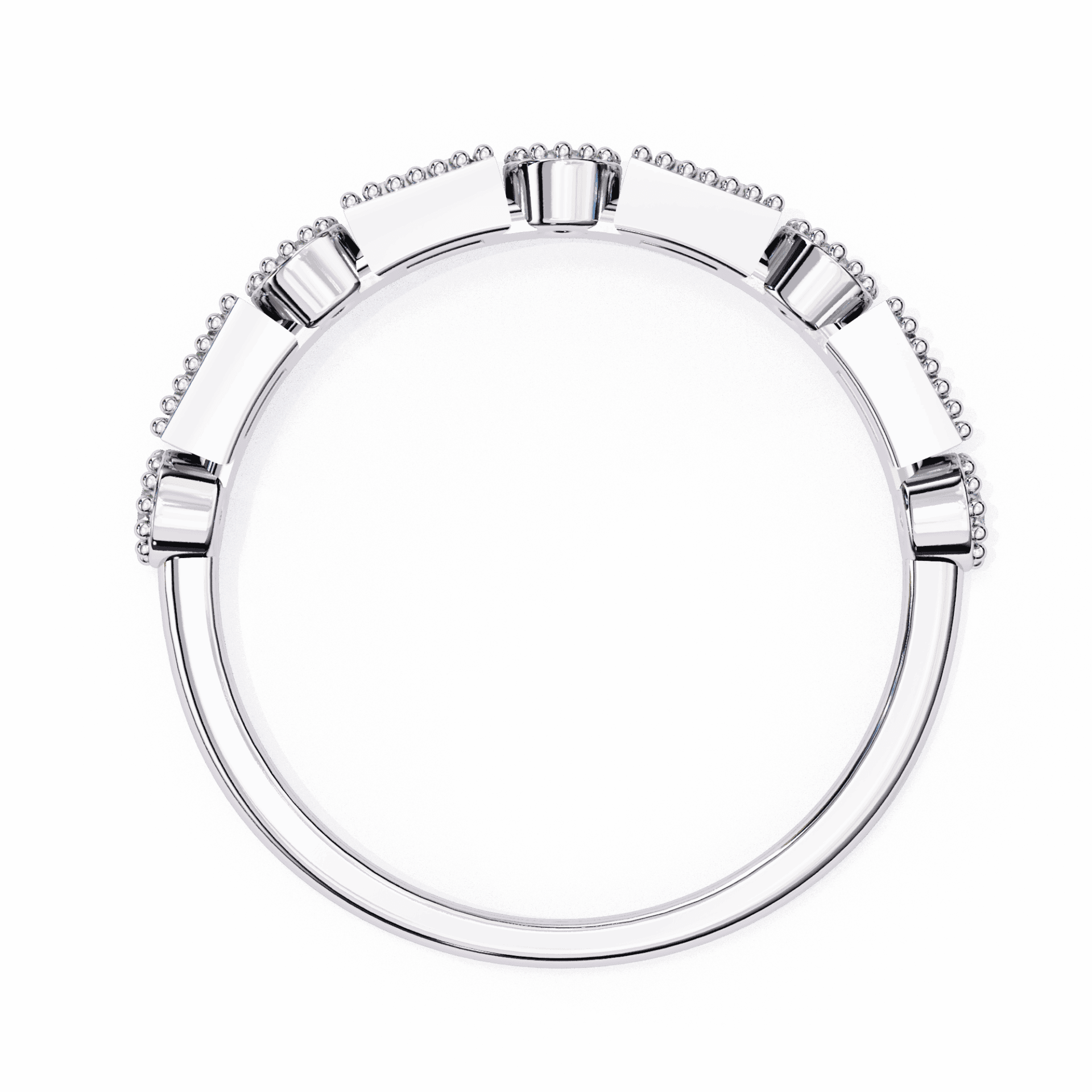 0.35 Carat Baguette and Round Eternity Band in Moissanite | House of Estara