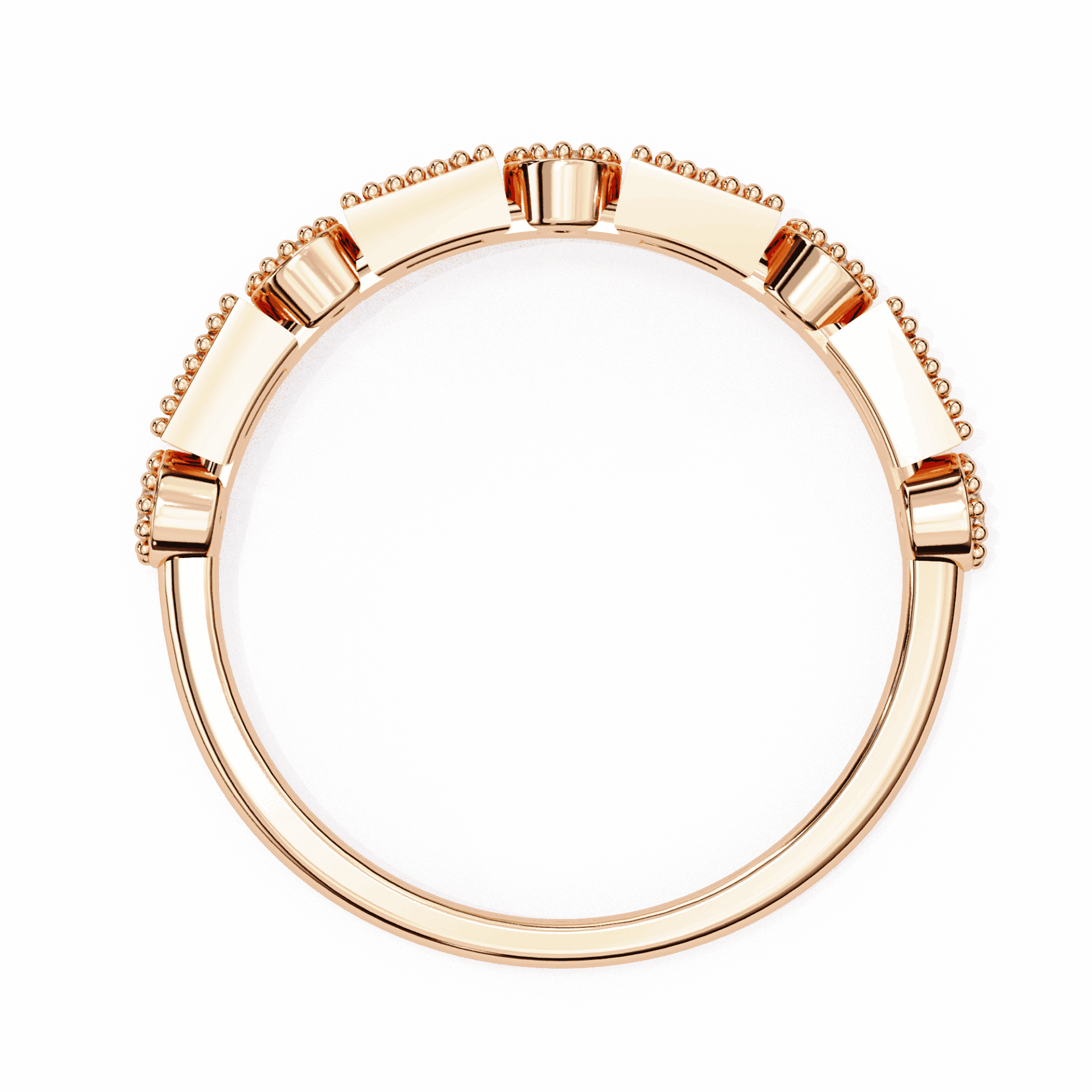 0.35 Carat Baguette and Round Eternity Band in Moissanite | House of Estara