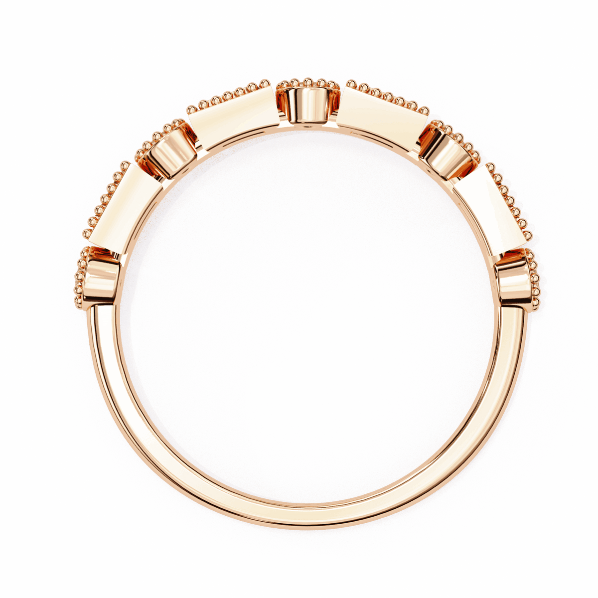0.35 Carat Baguette and Round Eternity Band in Moissanite | House of Estara