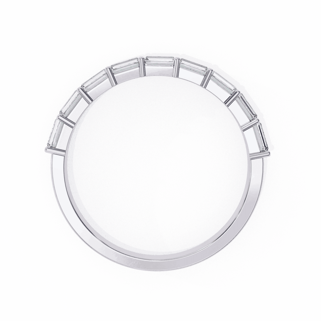 0.75 Carat Baguette and Round Eternity Ring in Moissanite | House of Estara