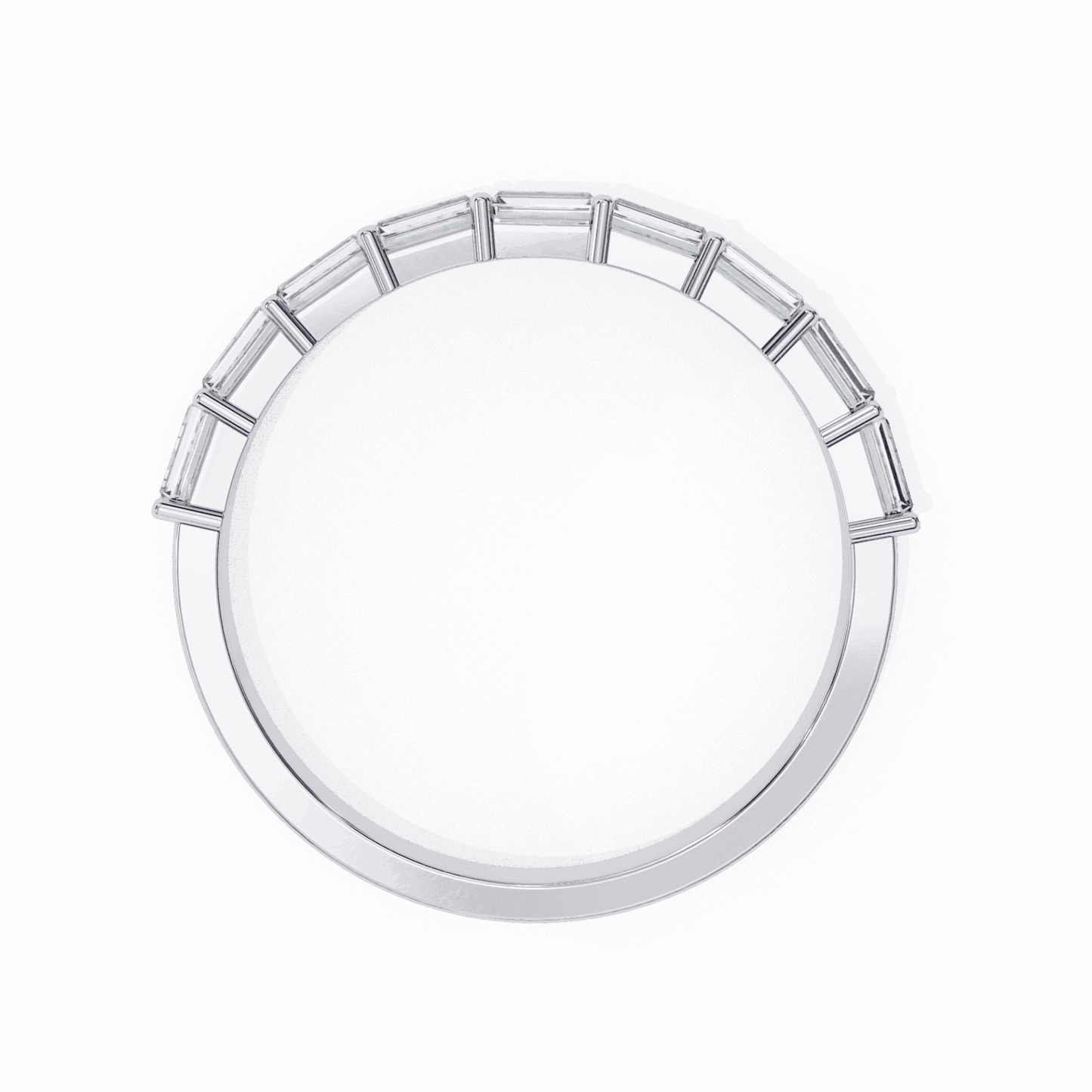 0.75 Carat Baguette and Round Eternity Ring in Moissanite | House of Estara