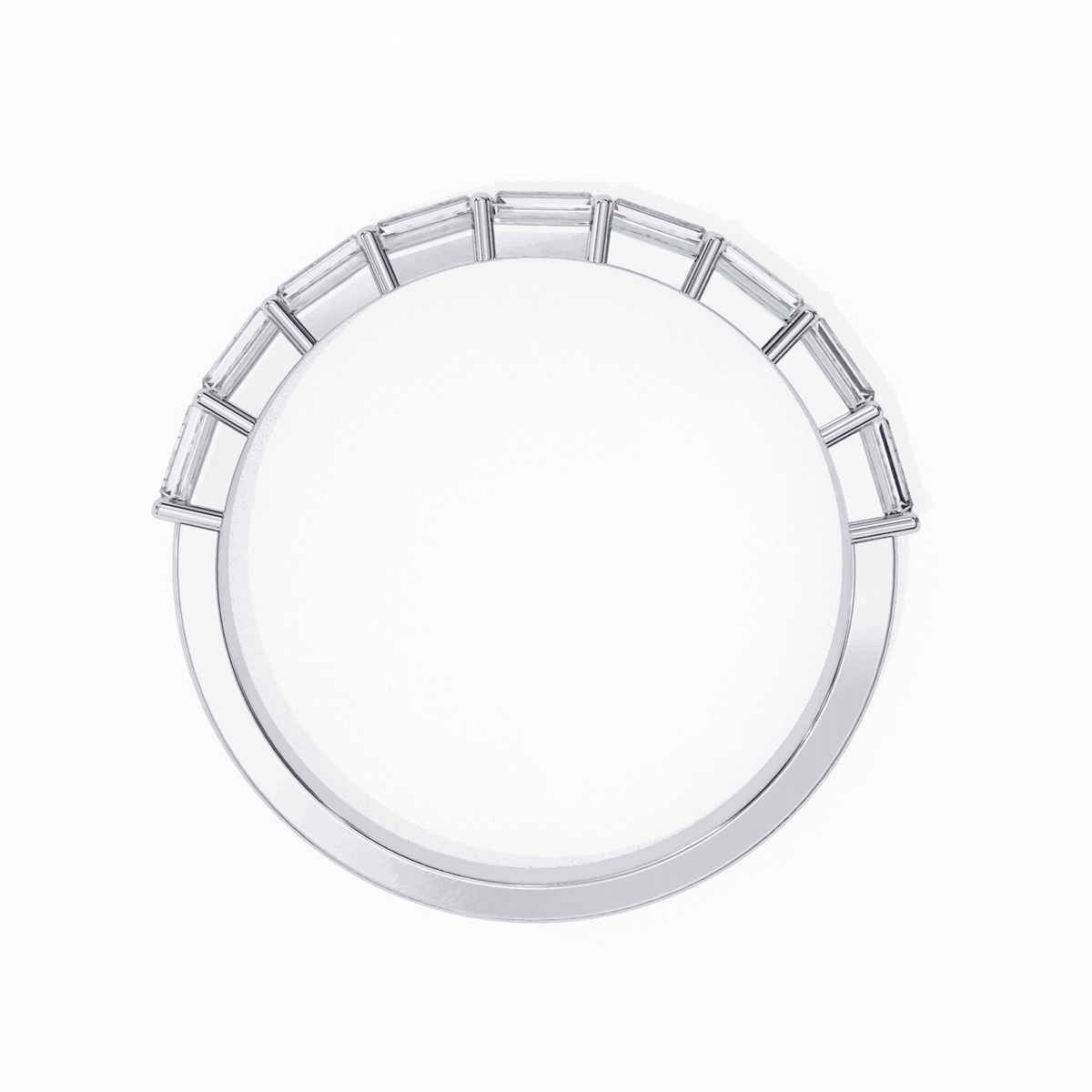 0.75 Carat Baguette and Round Eternity Ring in Moissanite | House of Estara